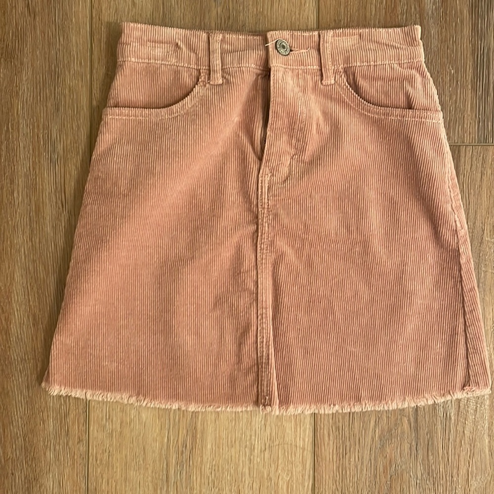Light pink corduroy skirt
